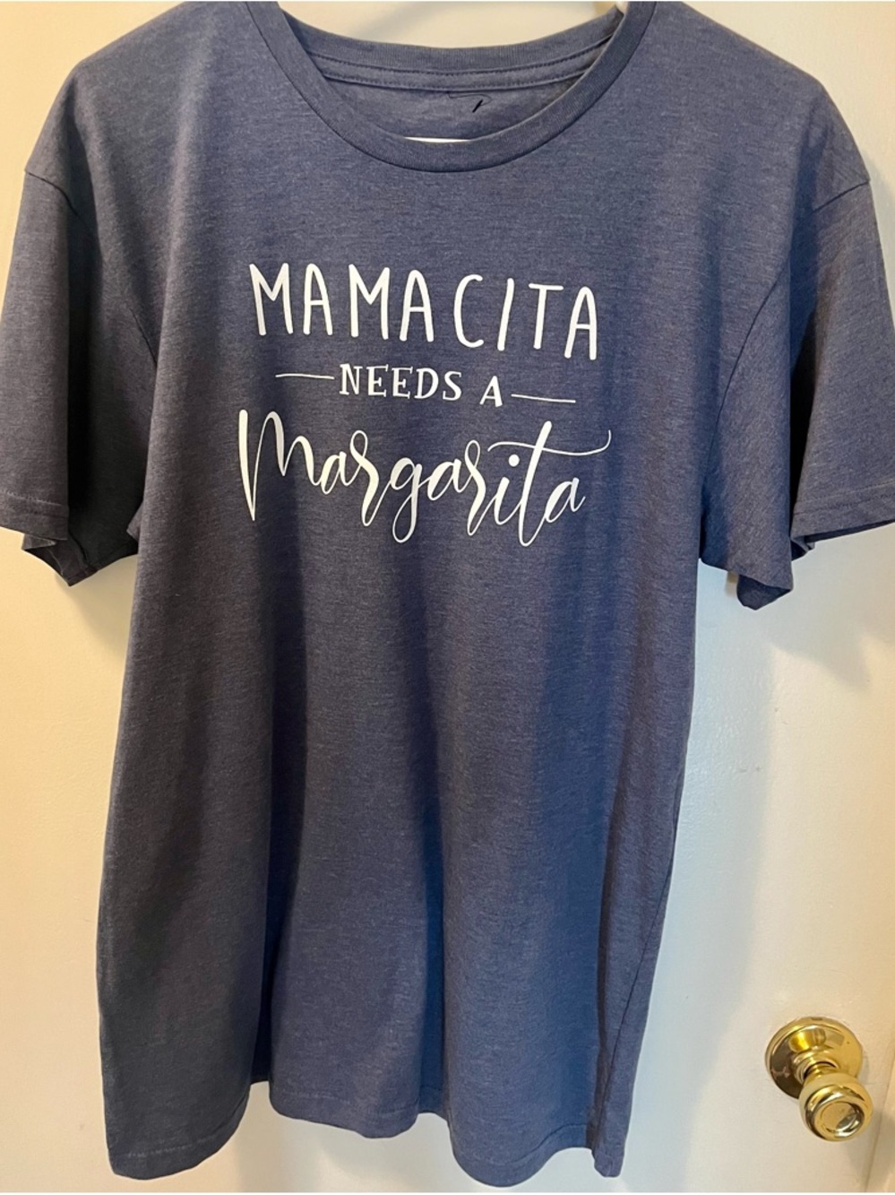 Mamacita Needs a Margarita Navy Graphic Tee